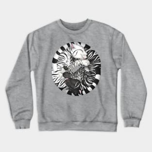 Yin-Yang Cats: Tabby Black/White (Mackerel) Crewneck Sweatshirt